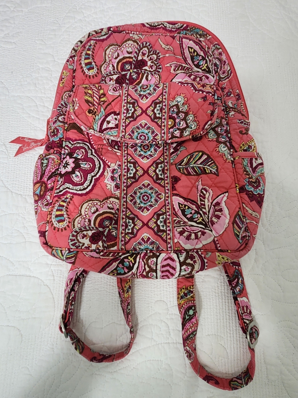 Vera Bradley Pink Quilted Floral Backpack
